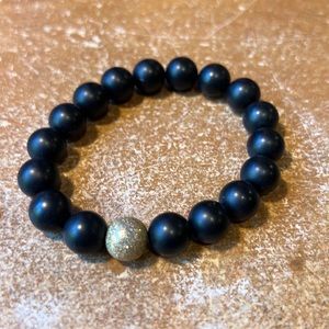 Sisco Berluti black onyx bracelet